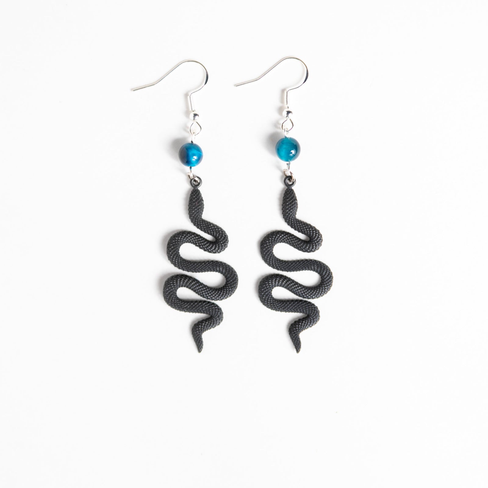 Good Omen Black Snake Earrings