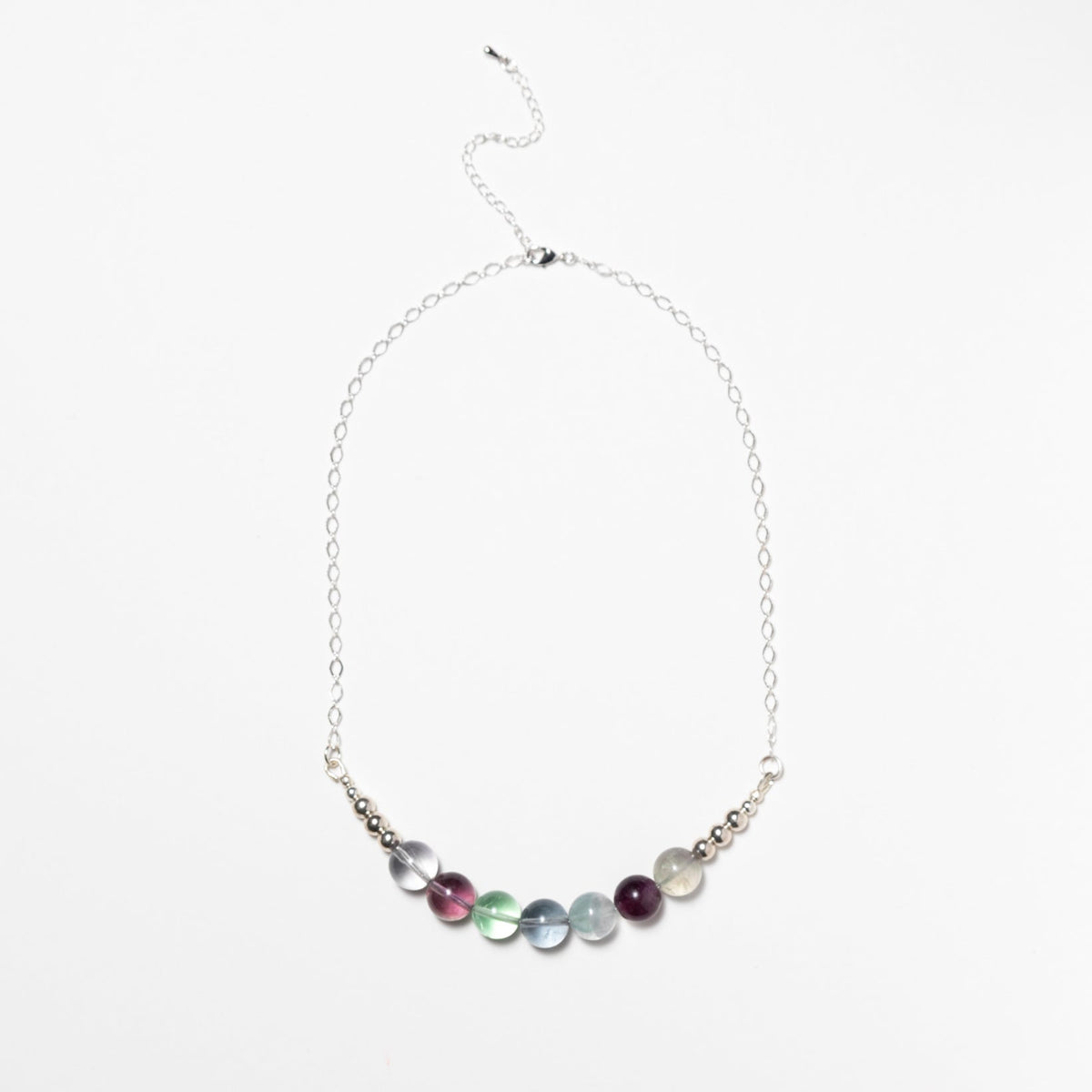 Rainbow Fluorite Bead Necklace