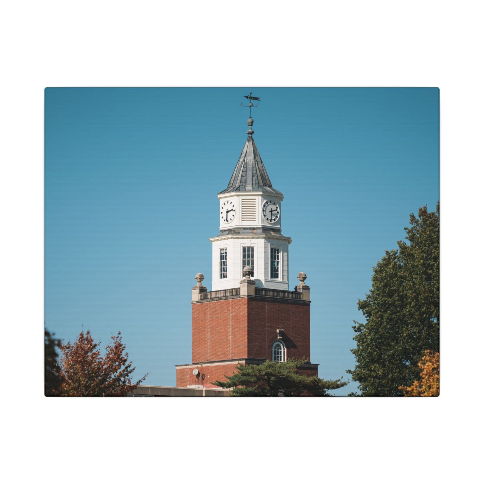 Print of Pullium Clock Tower on SIU Campus