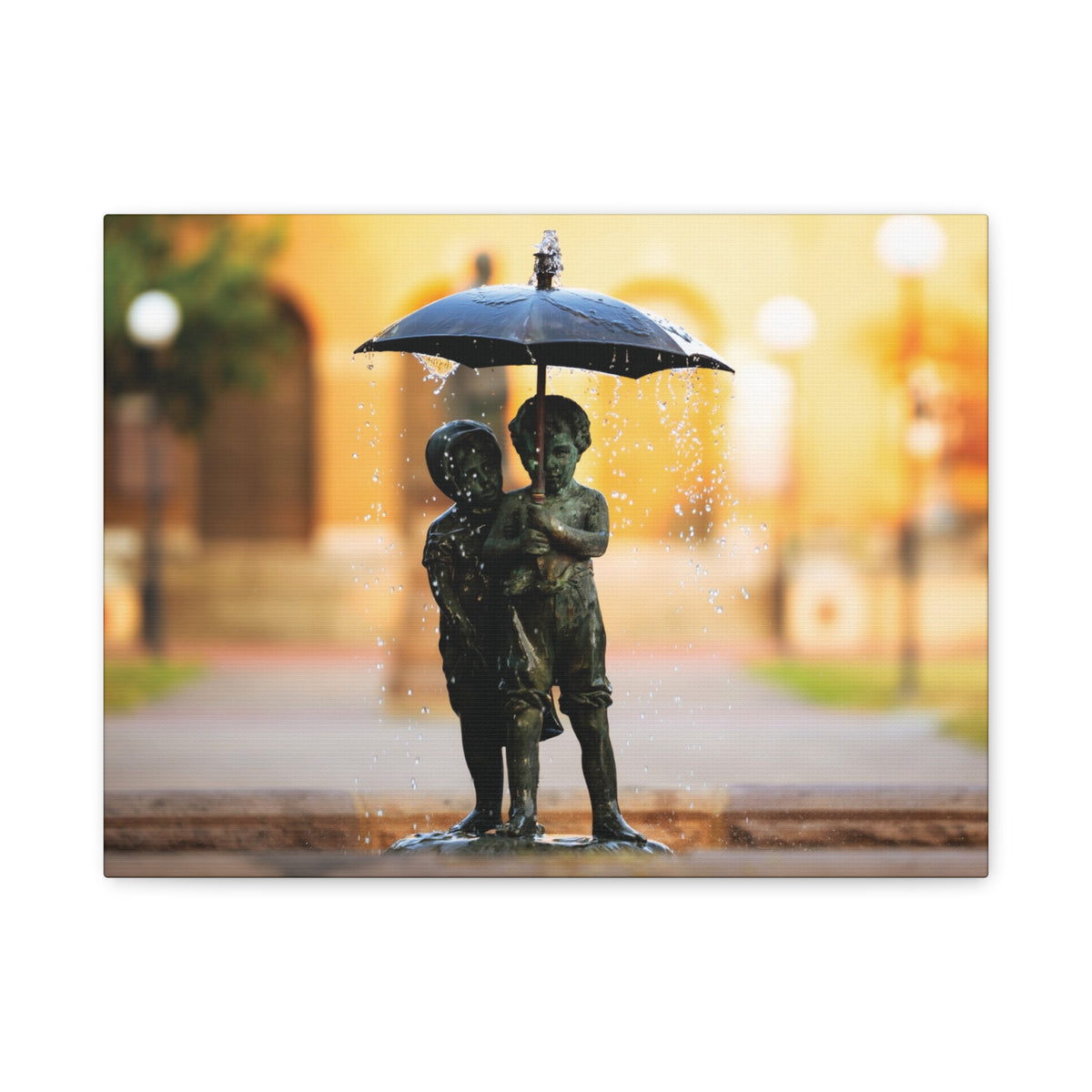 Print of Paul & Virginia Statue in front of Shryock Auditorium