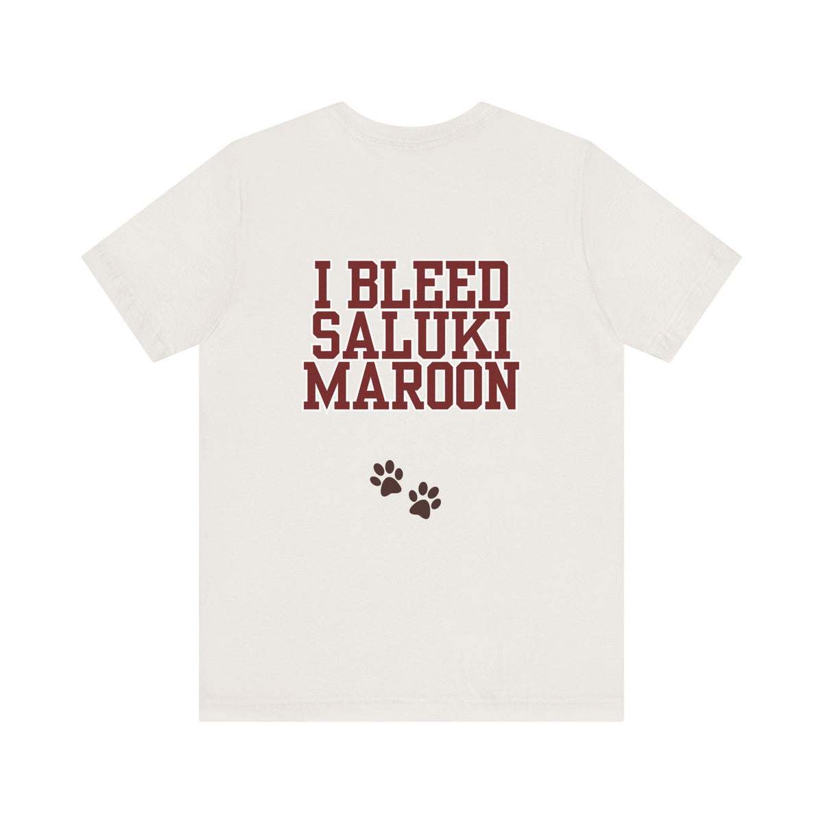 I Bleed Saluki Maroon (Unisex Jersey Short Sleeve Tee)