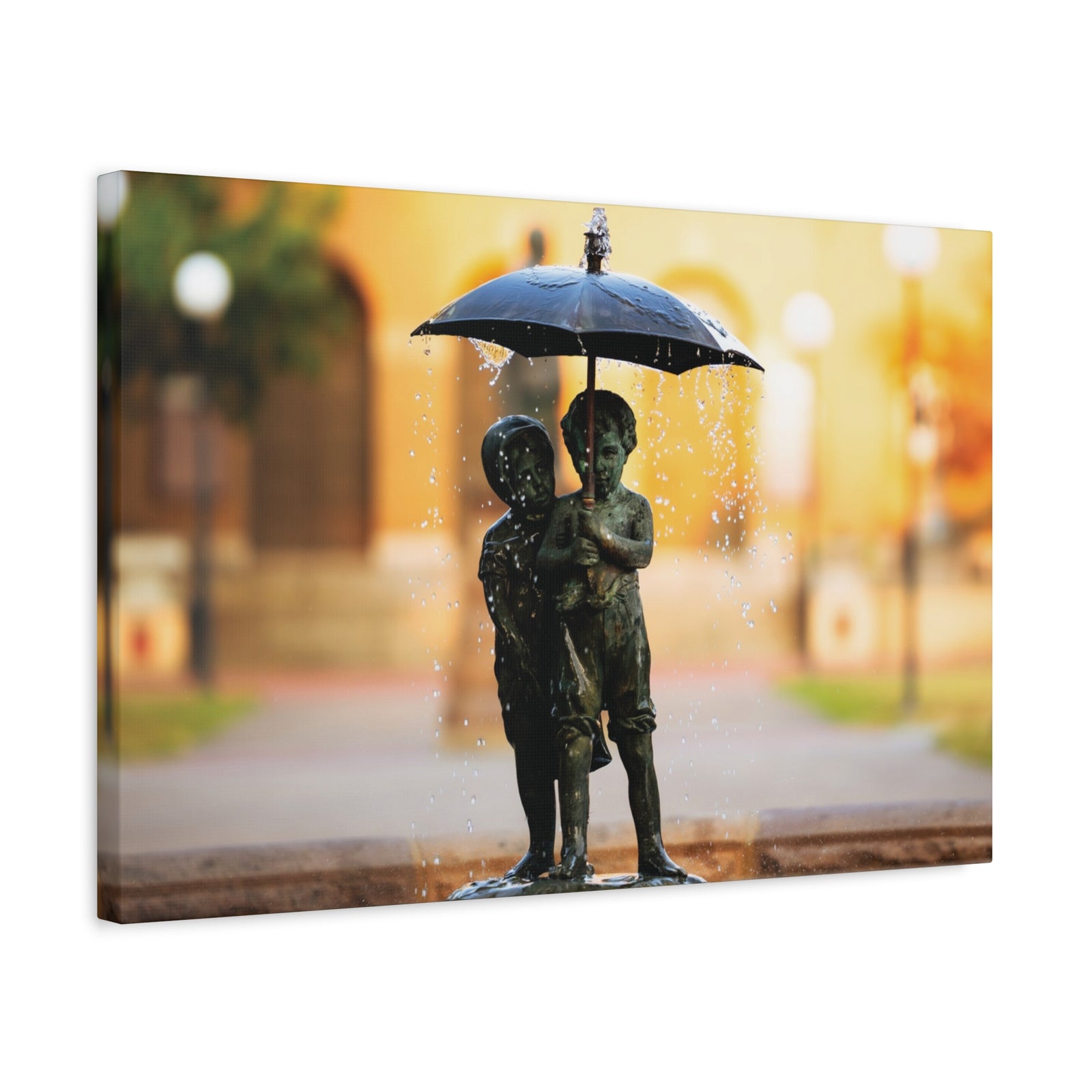 Print of Paul & Virginia Statue in front of Shryock Auditorium