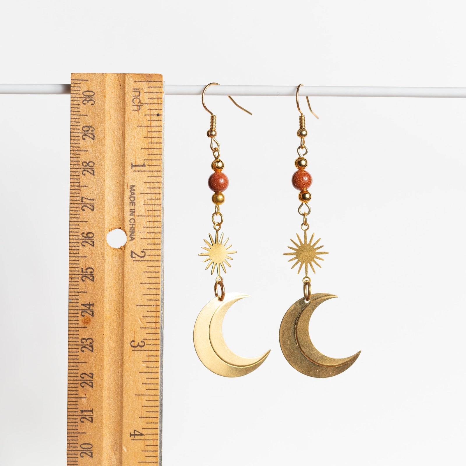 Sun & Moon Boho Dangle Earrings