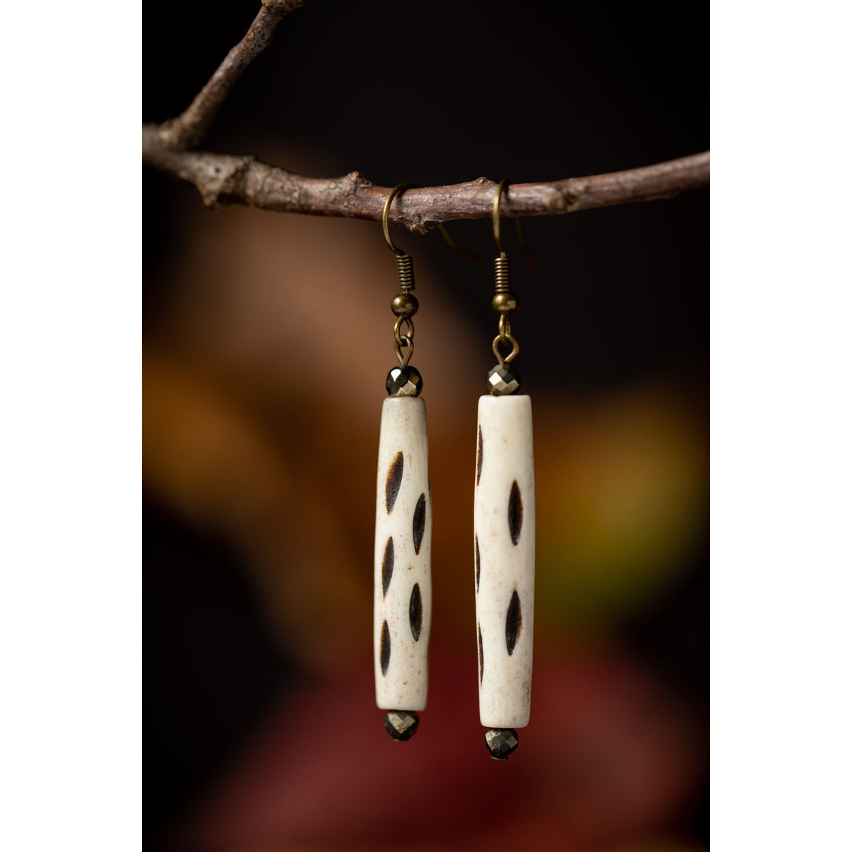 Carved Bone Earrings