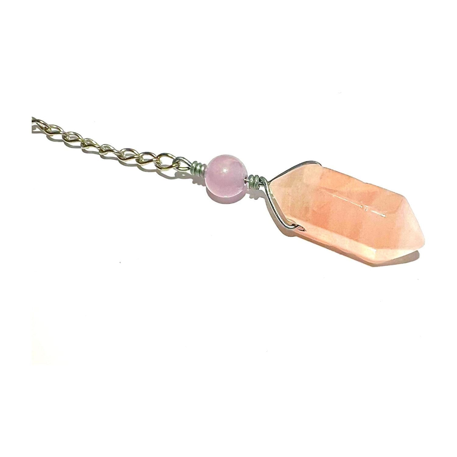 Self Love Rose Quartz Tea Infuser – Heart-Shaped Rose Quartz Charm for Loose Leaf Tea by Kinley Jewelry