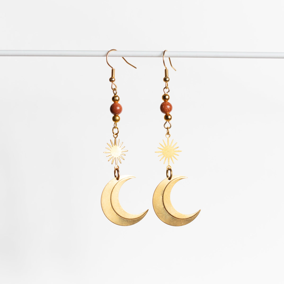 Sun & Moon Boho Dangle Earrings