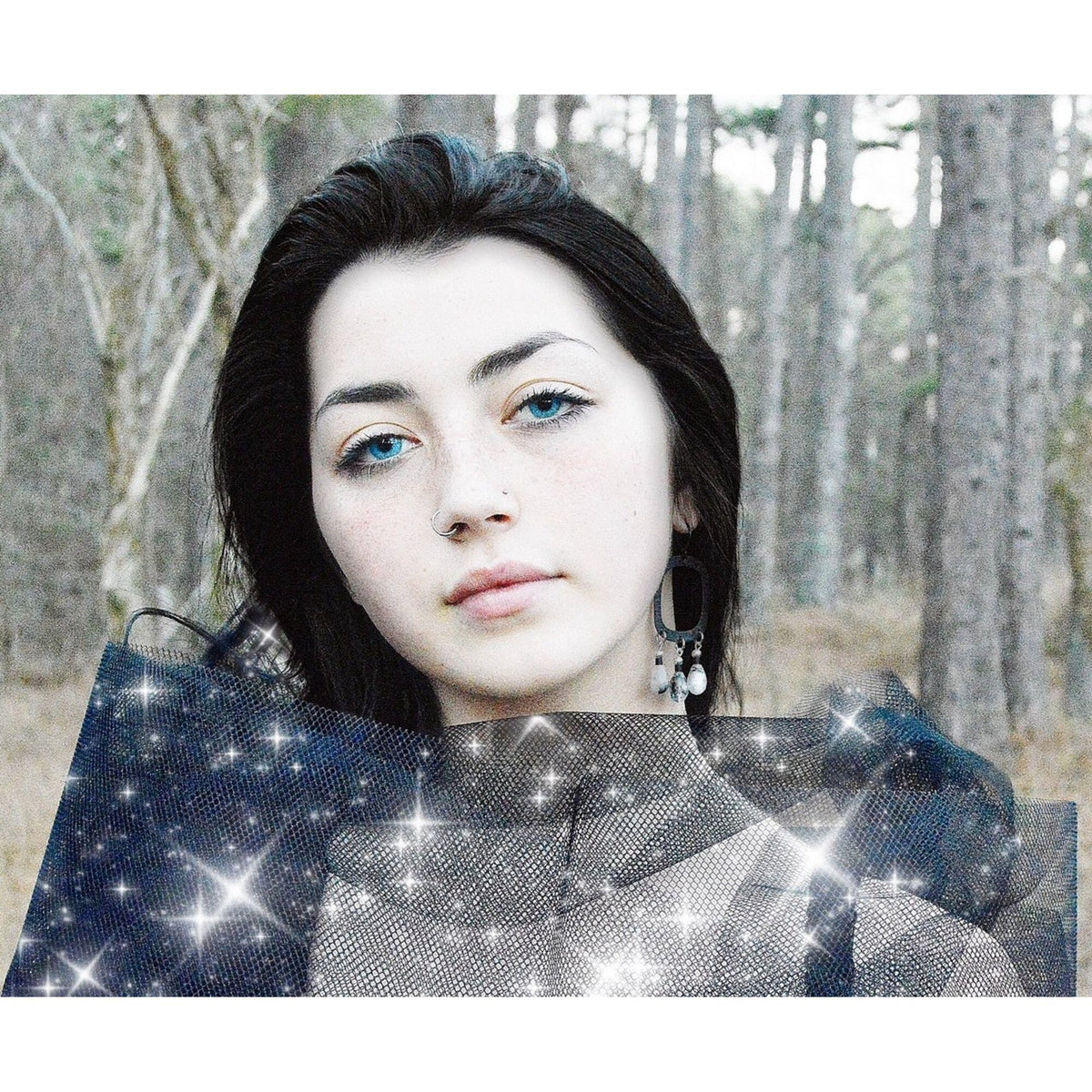 Black Rutilated Quartz Fringe Earrings