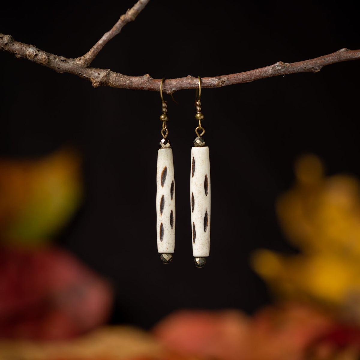 Carved Bone Earrings