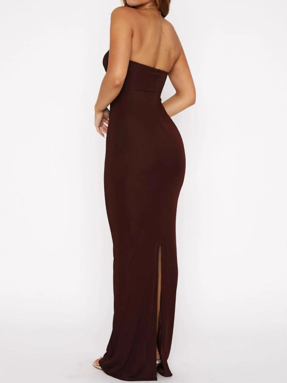 Cutout Sweetheart Neck Tube Maxi Dress