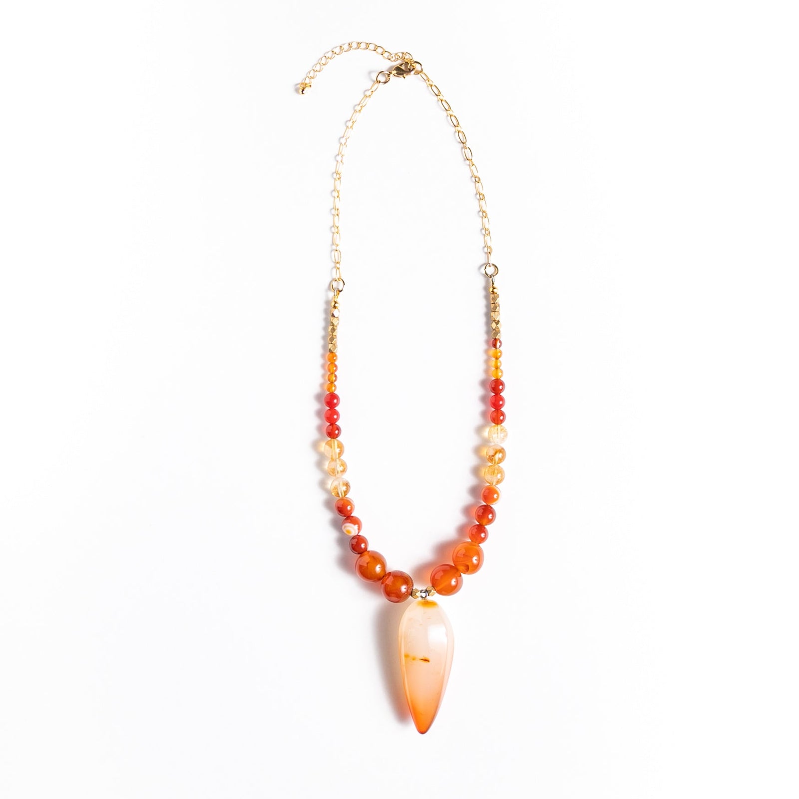 Carnelian Point Statement Necklace