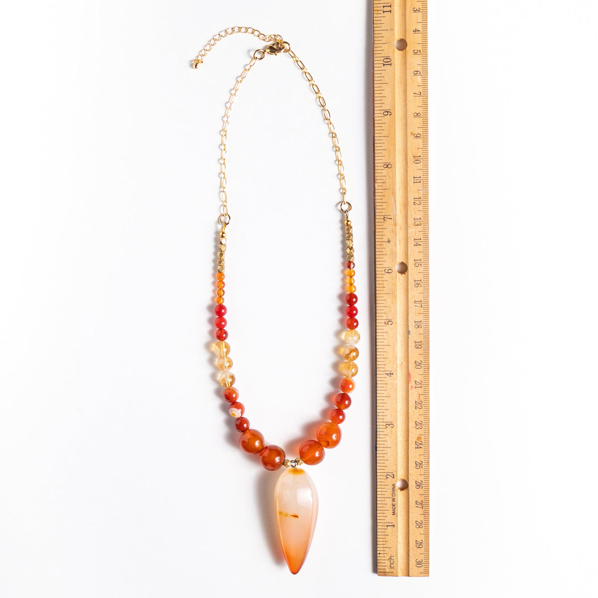 Carnelian Point Statement Necklace