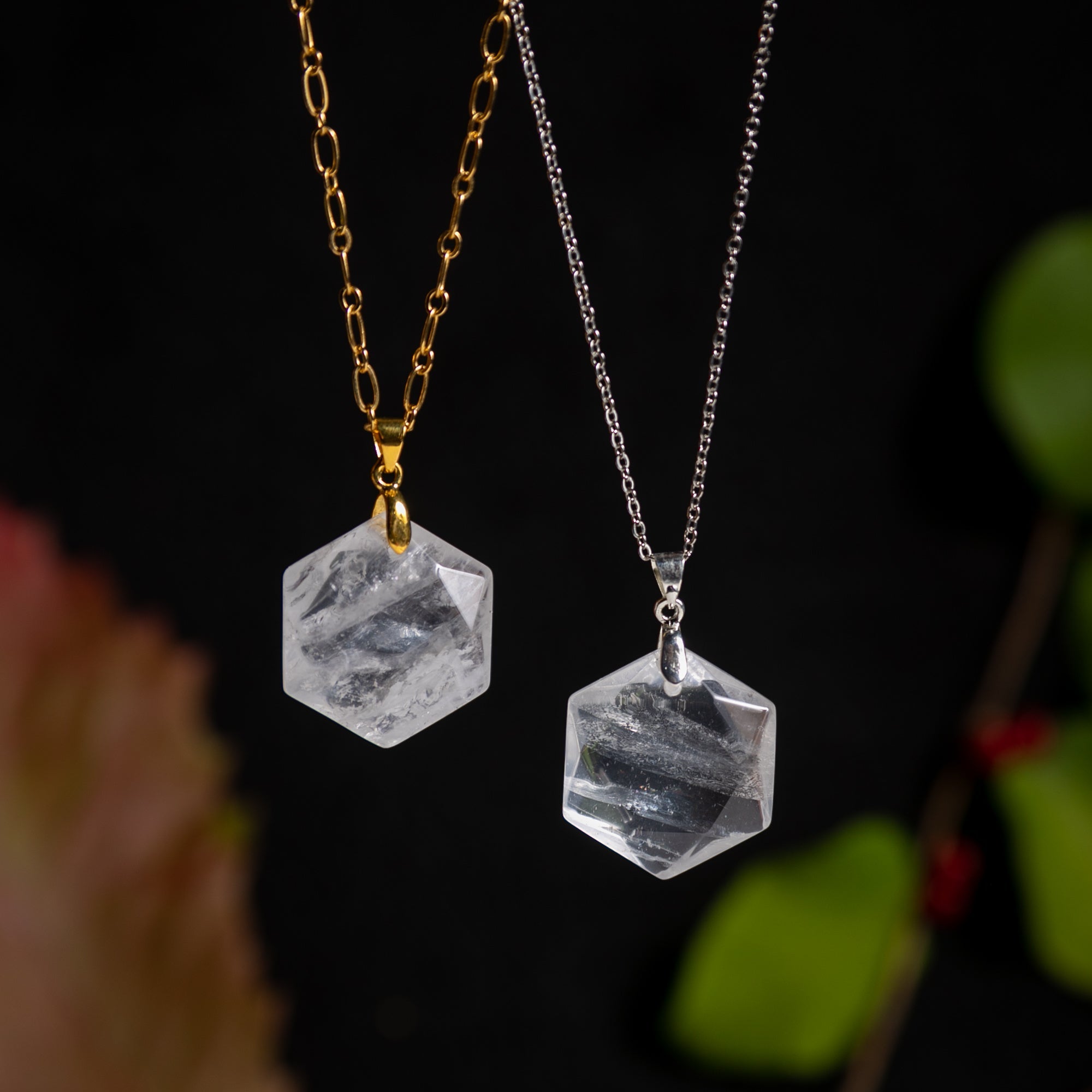 Quartz Crystal Hex Necklace