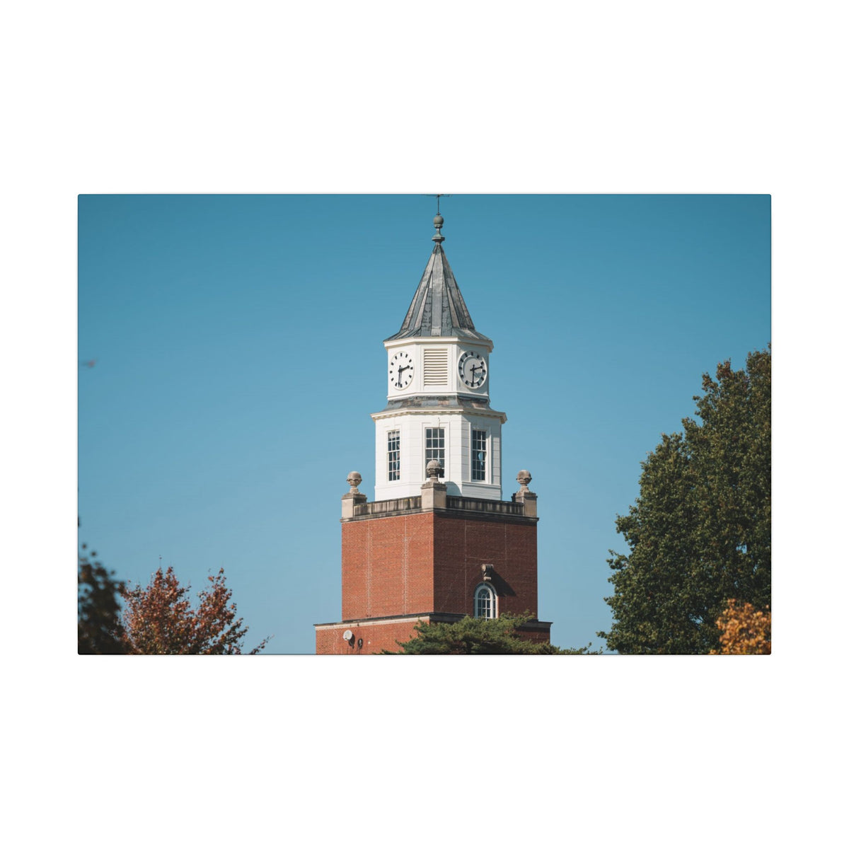 Print of Pullium Clock Tower on SIU Campus