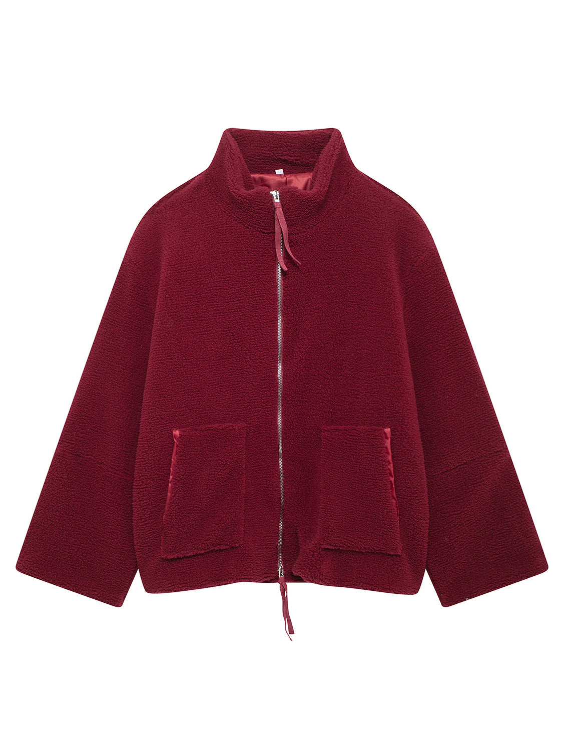 Zip-Up Long Sleeve Plush Jacket