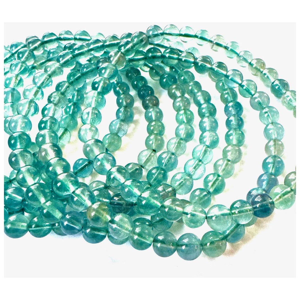 Blue Fluorite Stretch Bracelets – Winter Blues Collection by Kinley Jewelry