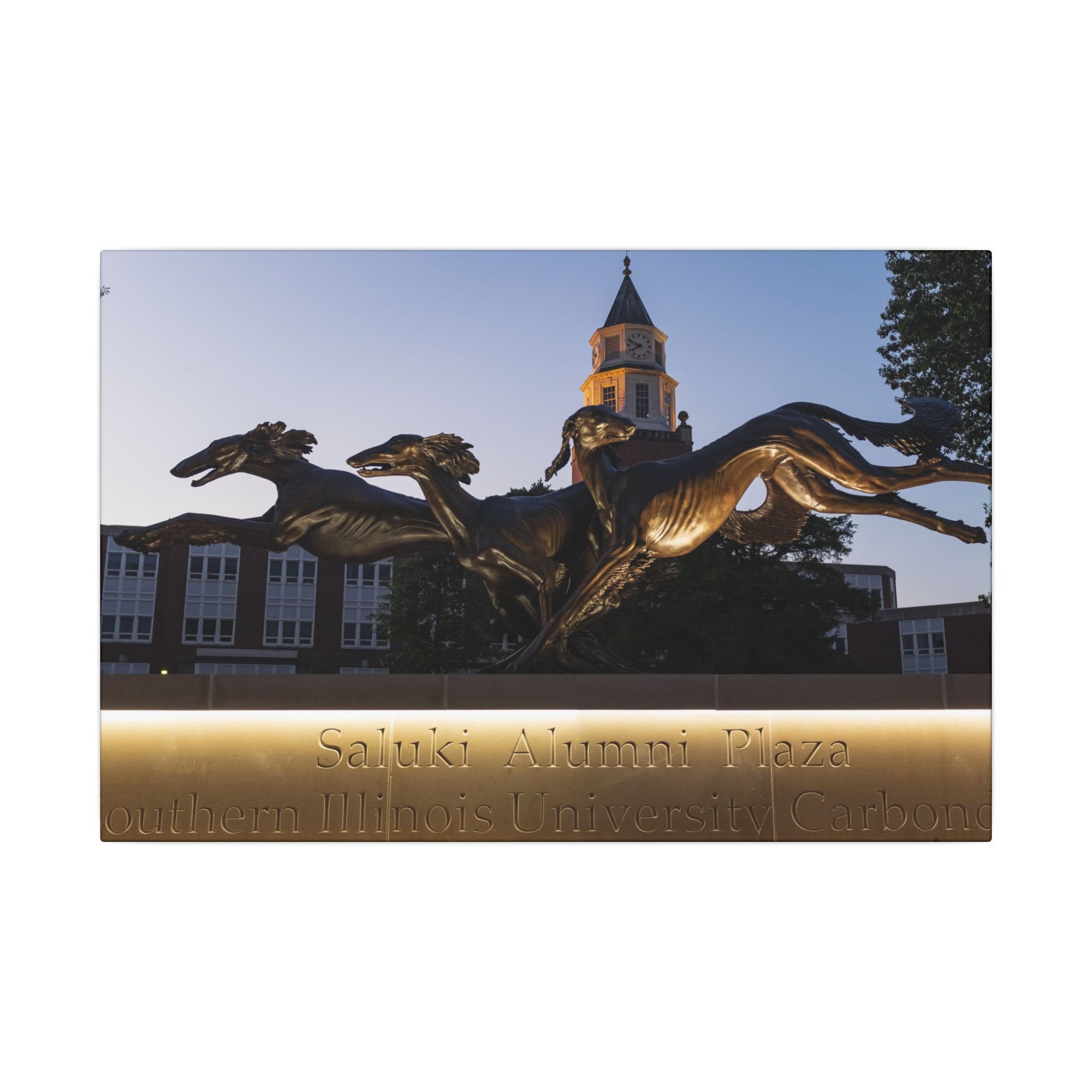 Print of Saluki Alumni Plaza at Twilight