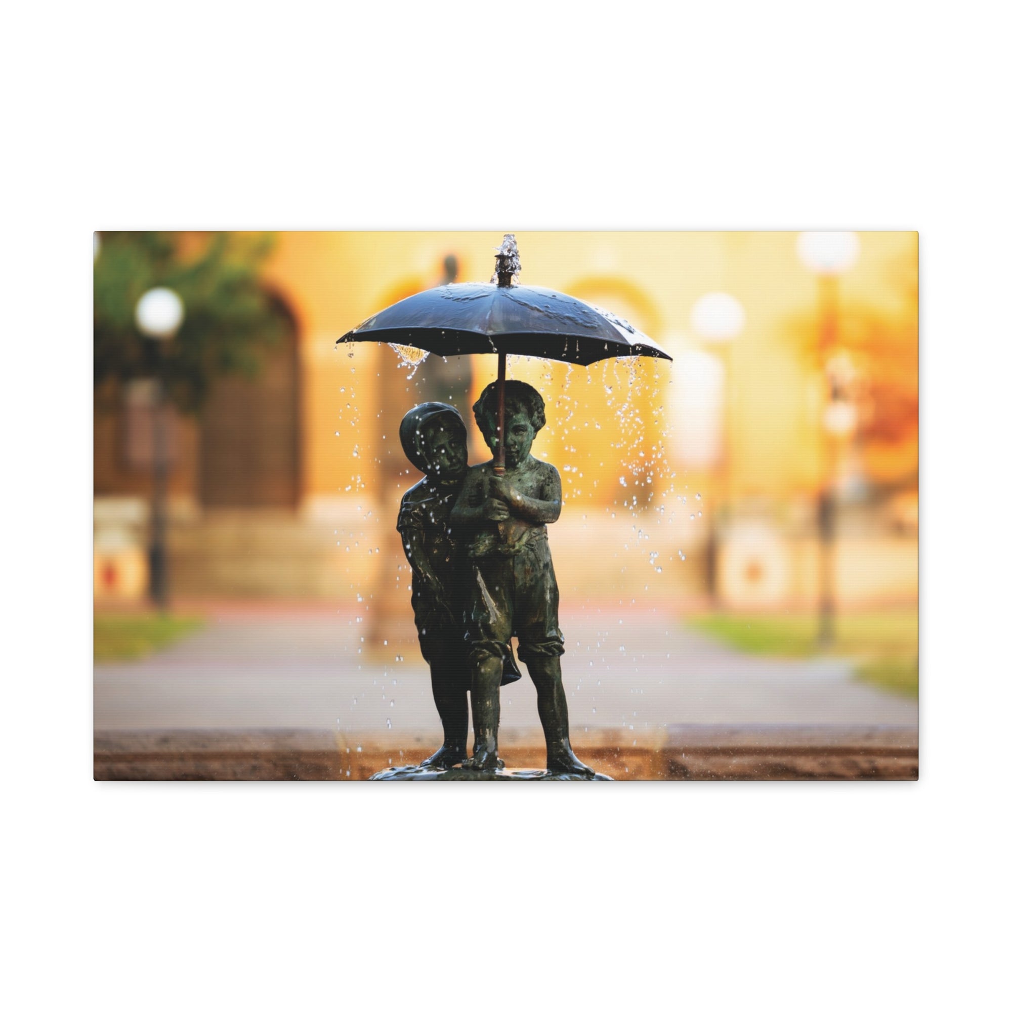 Print of Paul & Virginia Statue in front of Shryock Auditorium