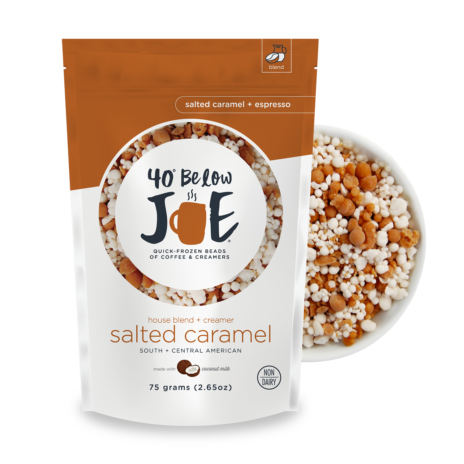 Salted Caramel Creamer + House Blend Coffee Beads