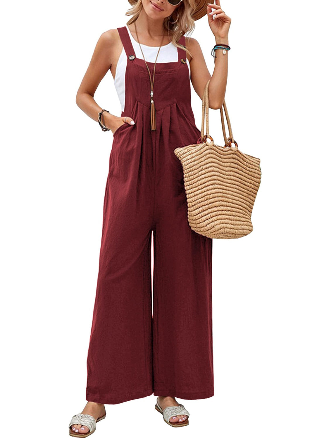 Full-Size Square Neck Wide Strap Overalls – Effortless Chic Meets Everyday Comfort