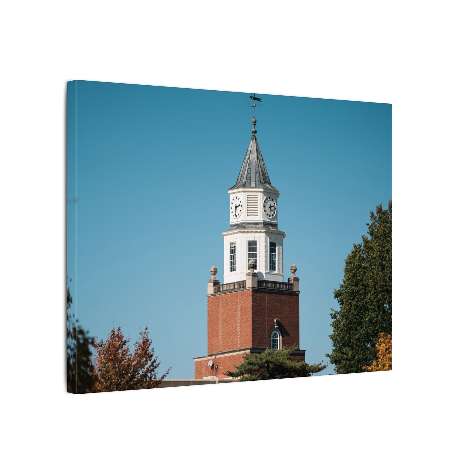 Print of Pullium Clock Tower on SIU Campus