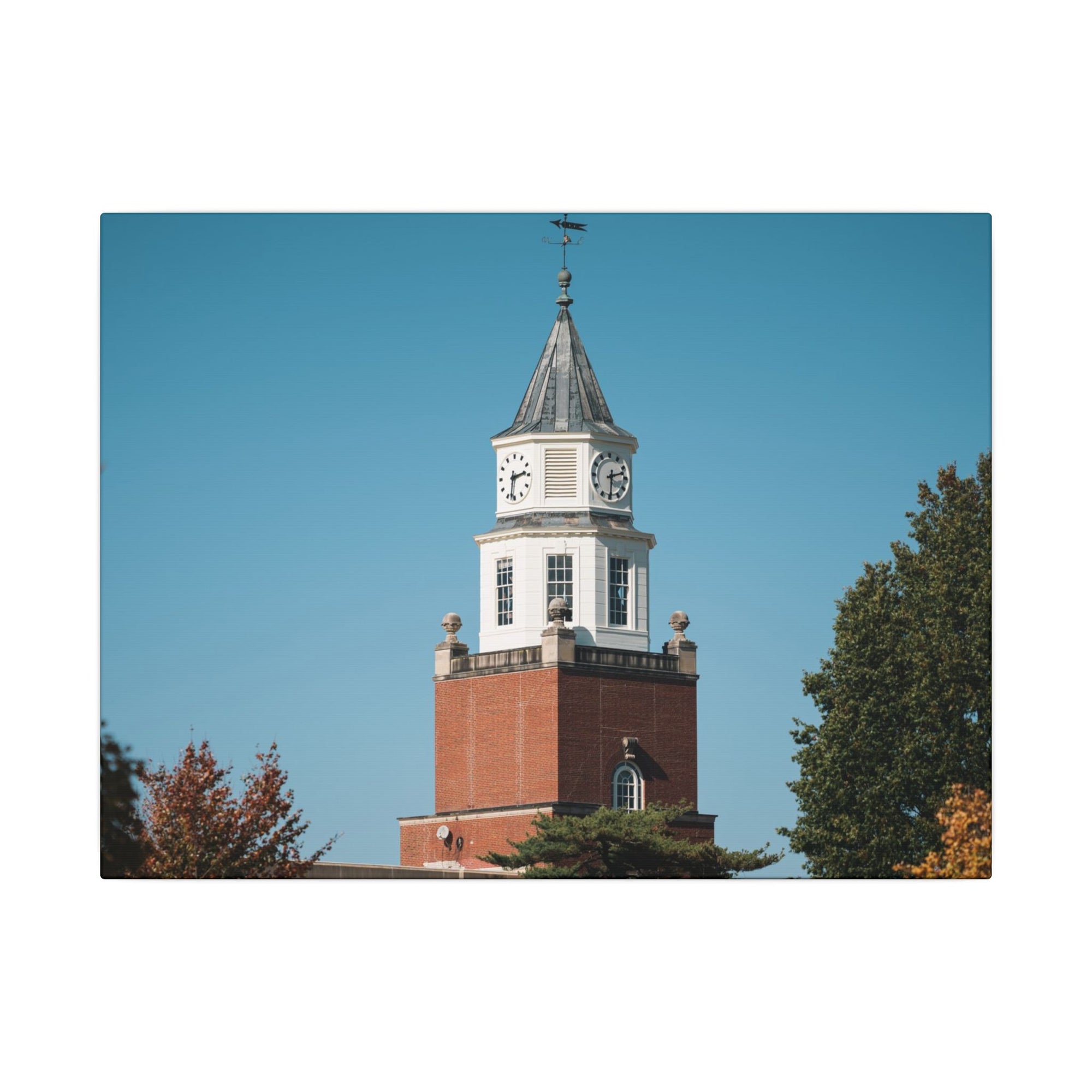 Print of Pullium Clock Tower on SIU Campus
