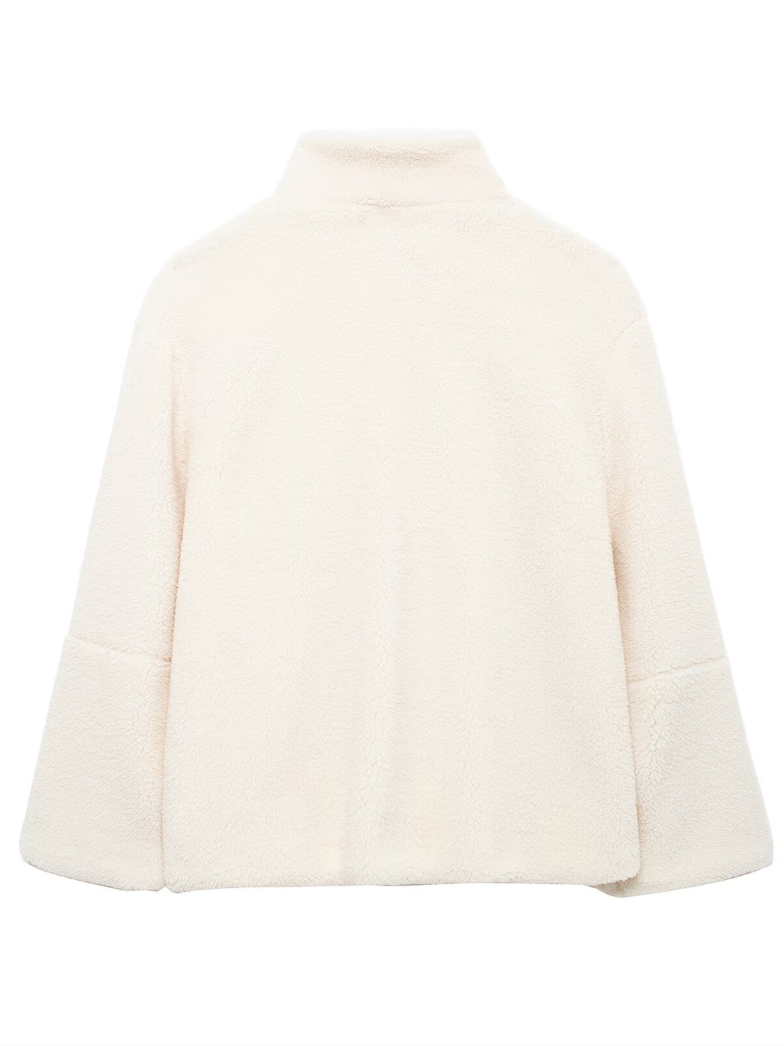 Zip-Up Long Sleeve Plush Jacket