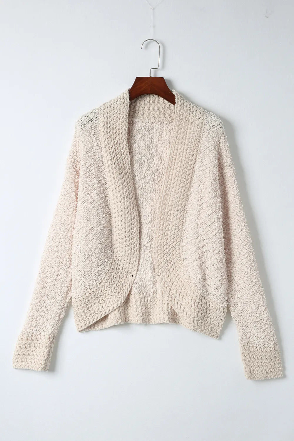 Solid Color Open Front Cardigan - Maroon or Cream
