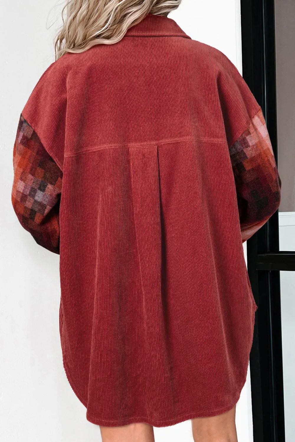 Pixelated Shacket - Button Up Long Sleeve