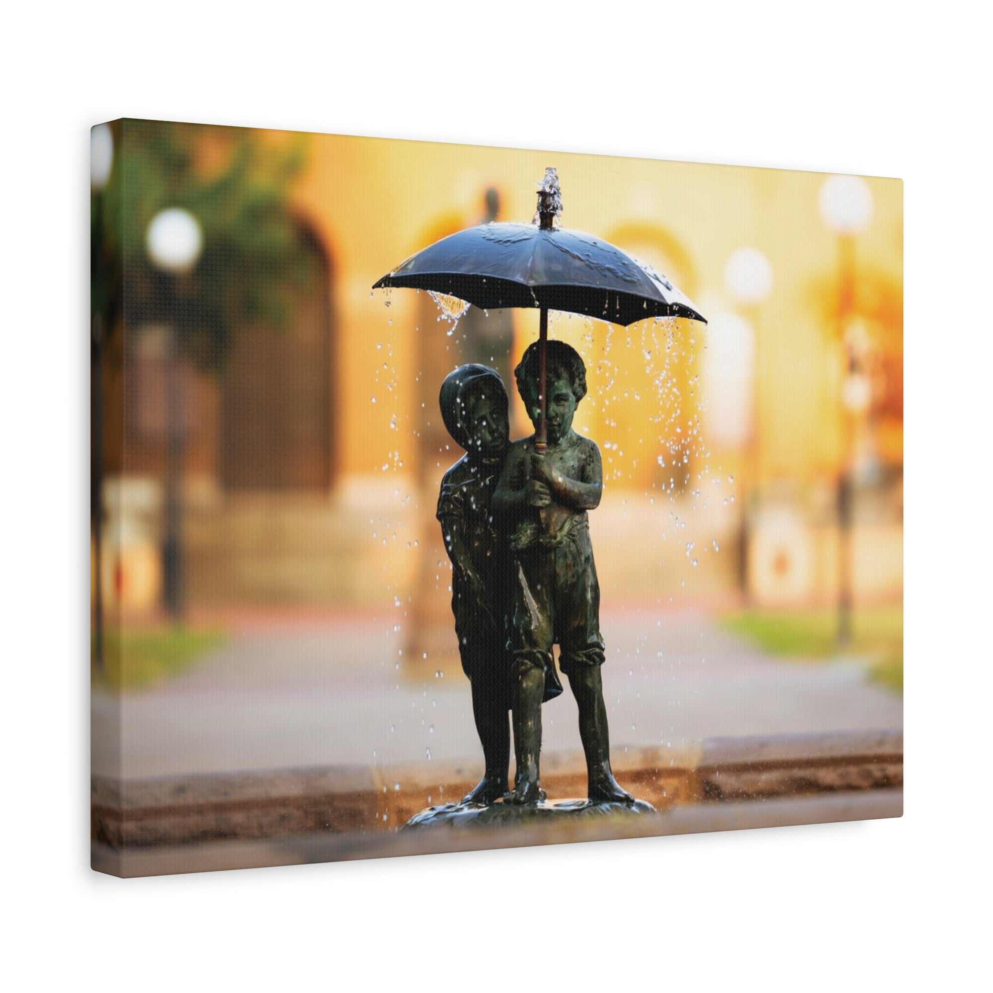 Print of Paul & Virginia Statue in front of Shryock Auditorium