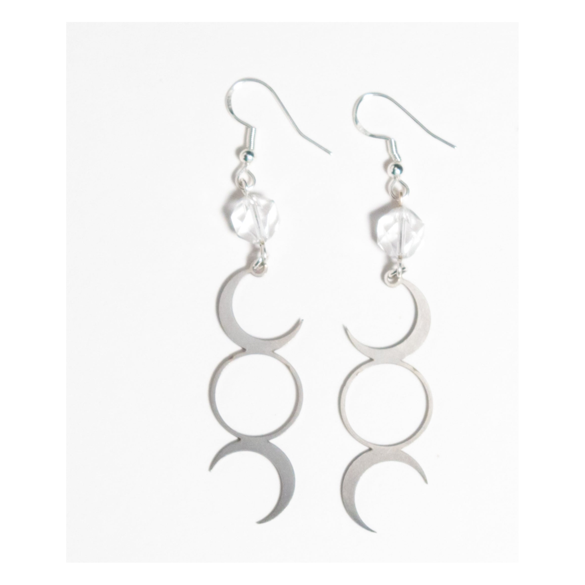 Three Moon Phase Earrings