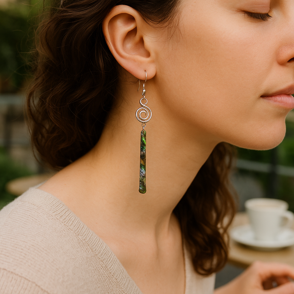 Opalescent Shell Dangles