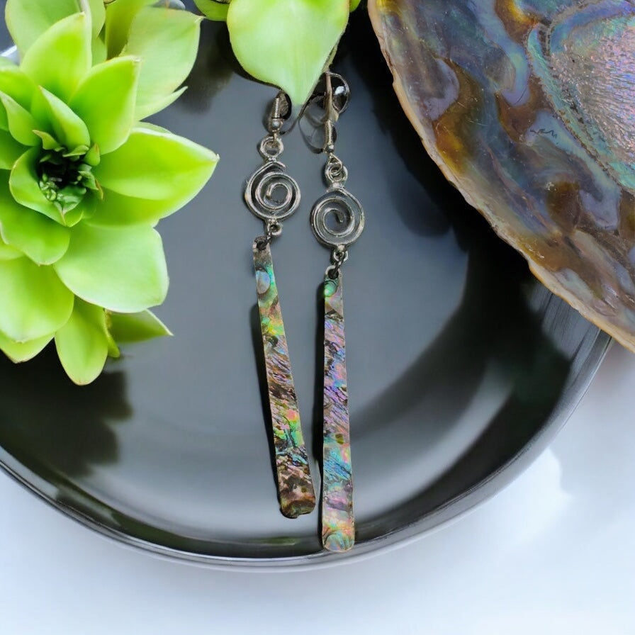 Opalescent Shell Dangles