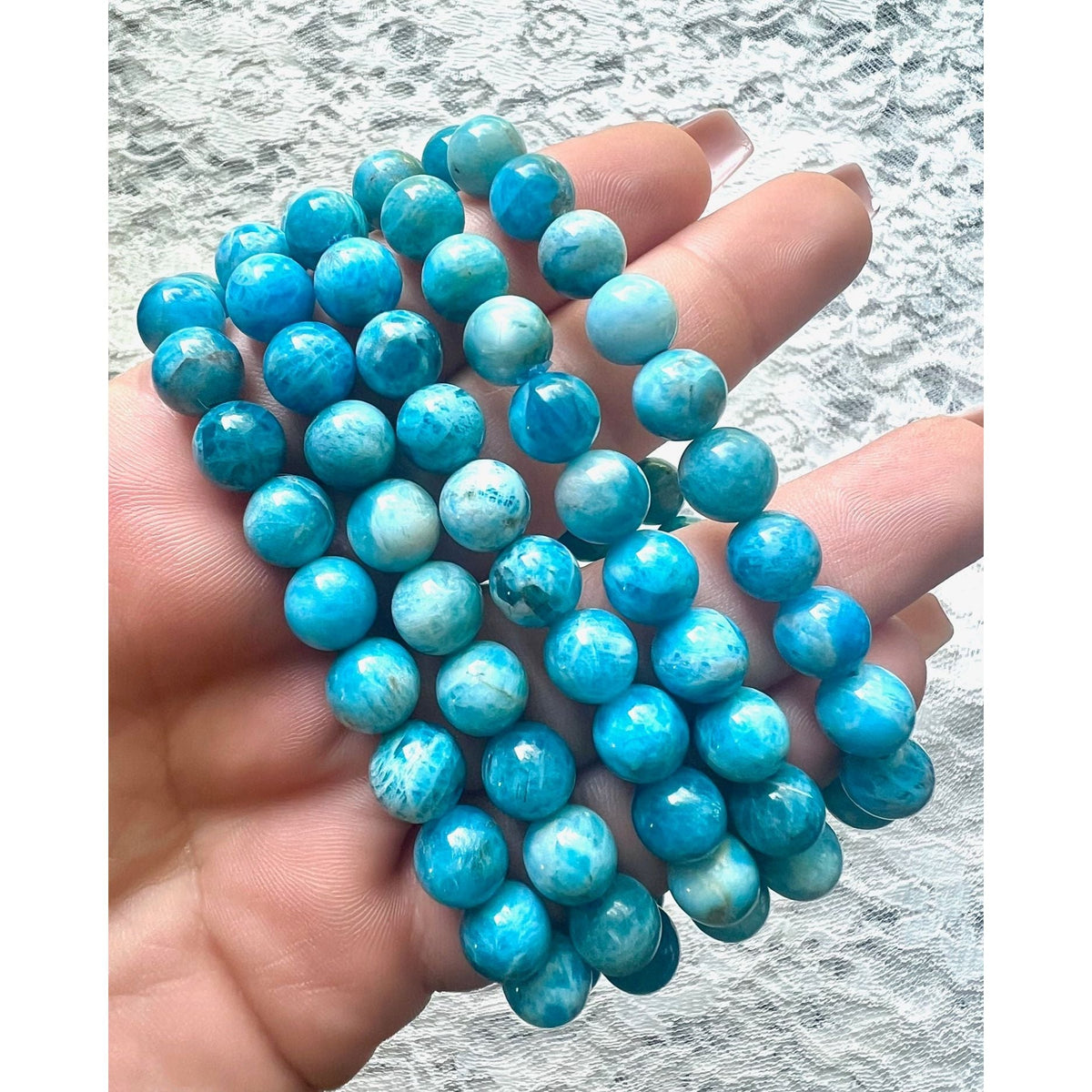 Apatite Gemstone Stretch Bracelet
