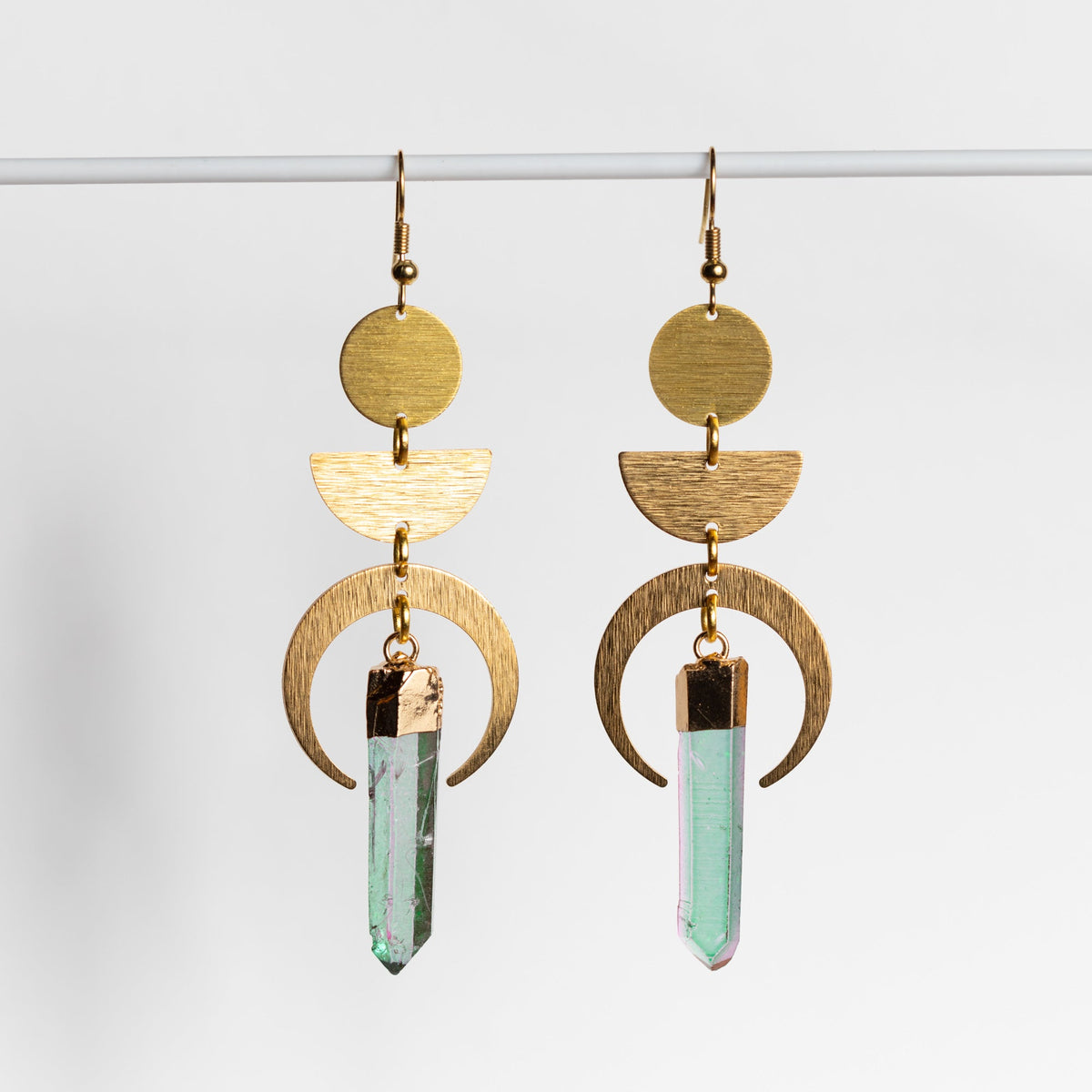 Aura Crystal Lunar Totem Earrings