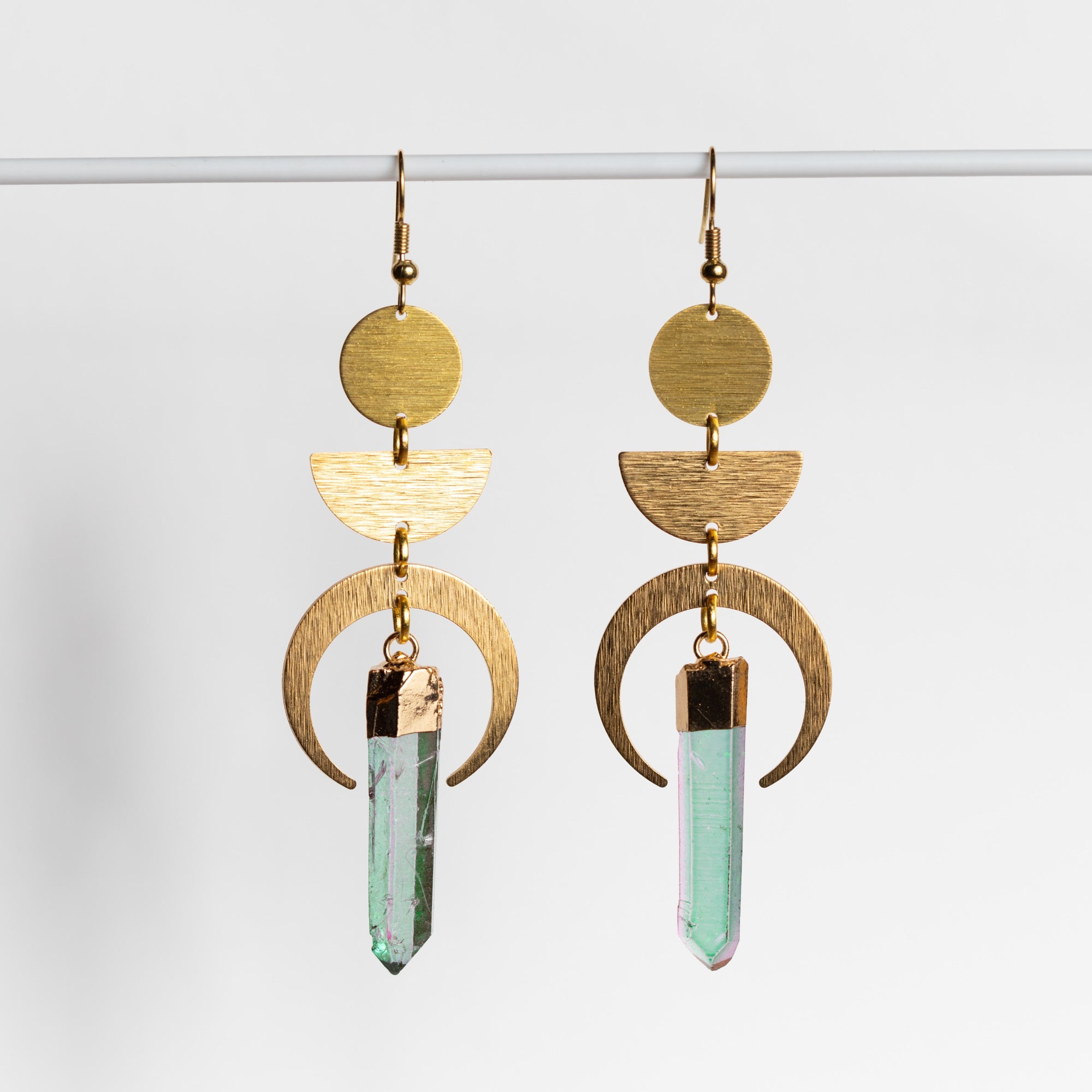 Aura Crystal Lunar Totem Earrings