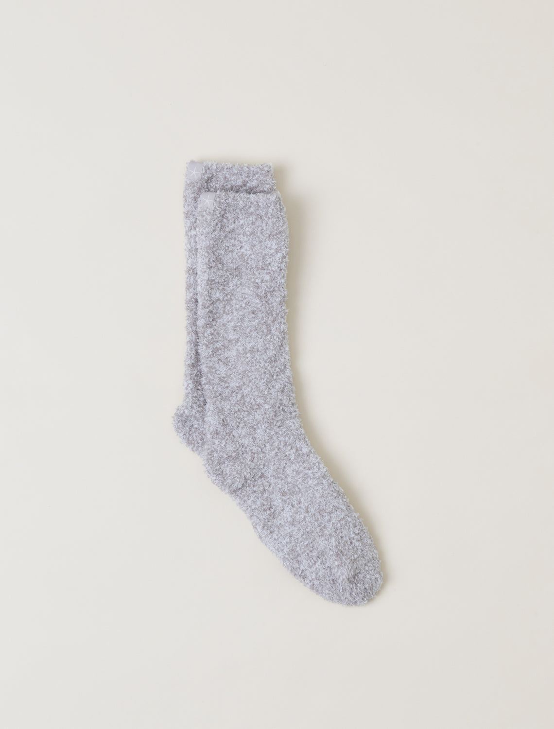CozyChic® Heathered Socks-- Oyster/White
