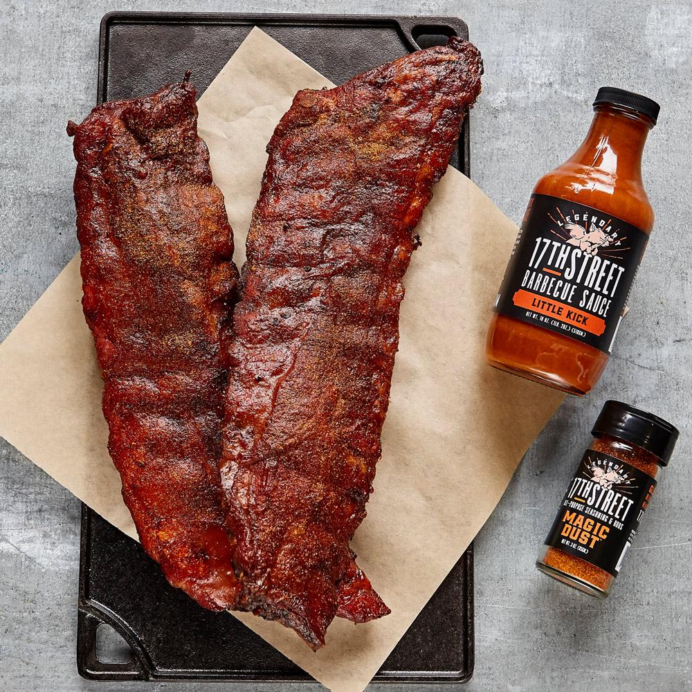 2 slabs Apple City Grand World Champion Baby Back Ribs + BBQ Sauce & Magic Dust