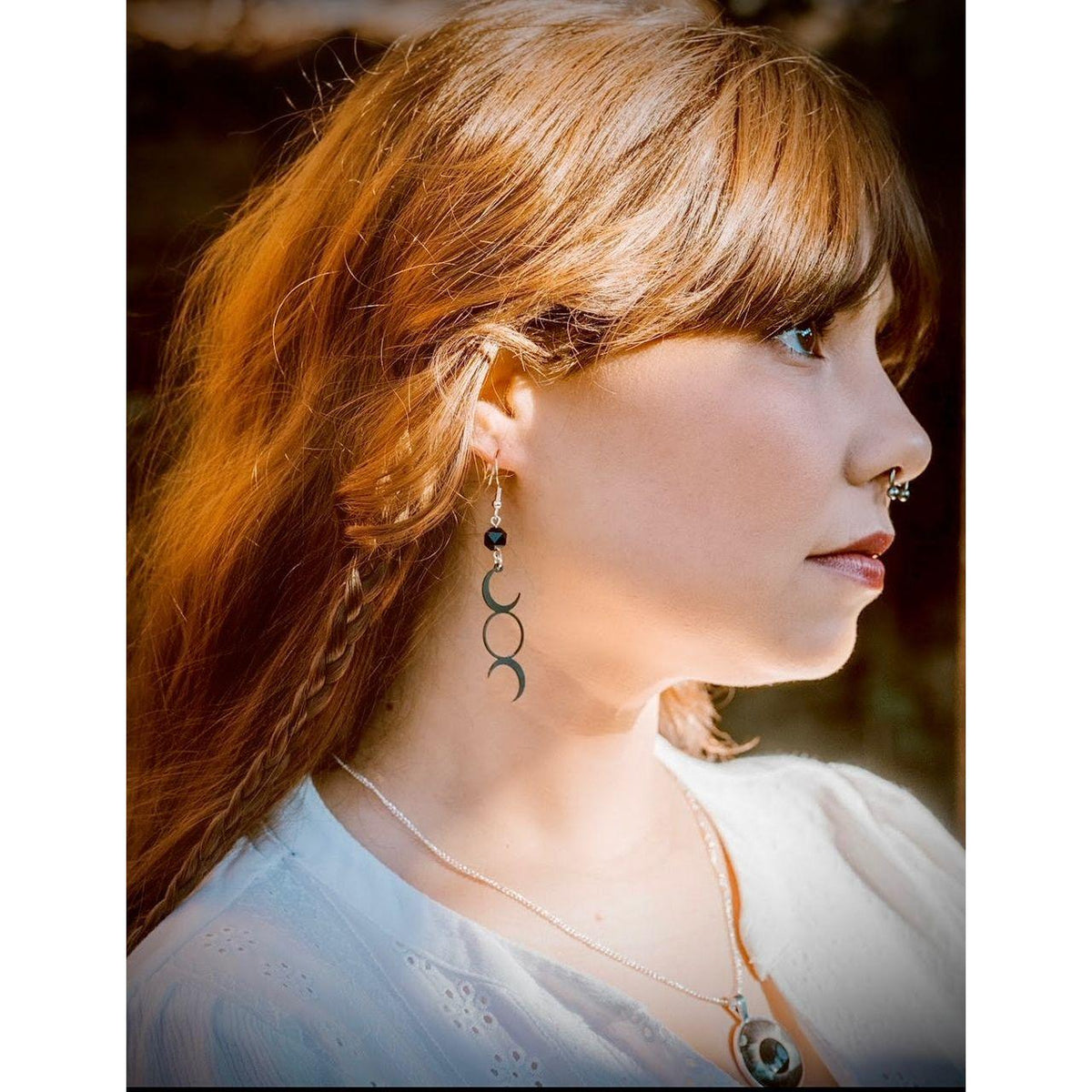 Three Moon Phase Earrings