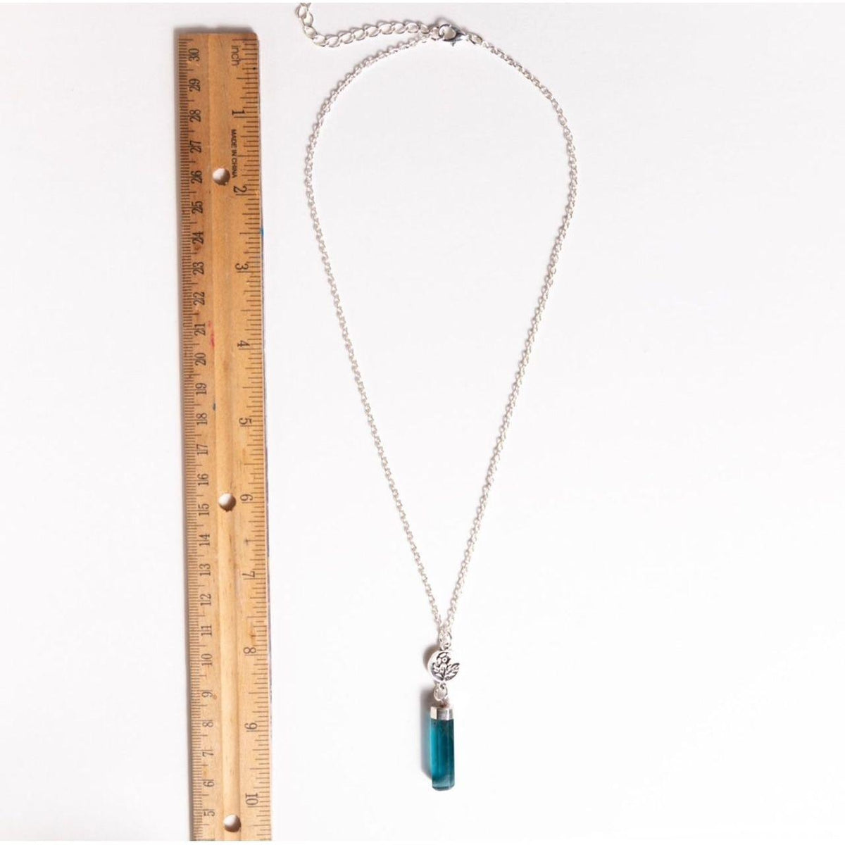 Blue Fluorite Floral Drop Necklace – Elegant Winter Blues Collection by Kinley Jewelry