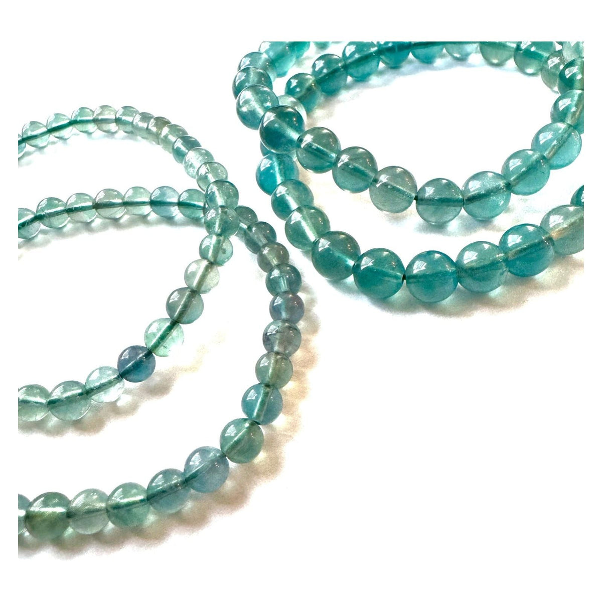 Blue Fluorite Stretch Bracelets – Winter Blues Collection by Kinley Jewelry