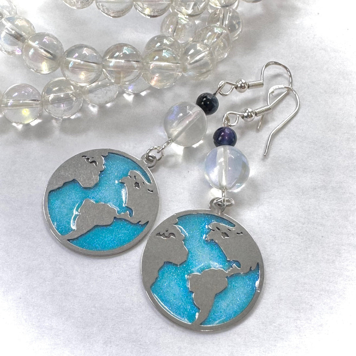 Blue Planet Mother Earth Earrings