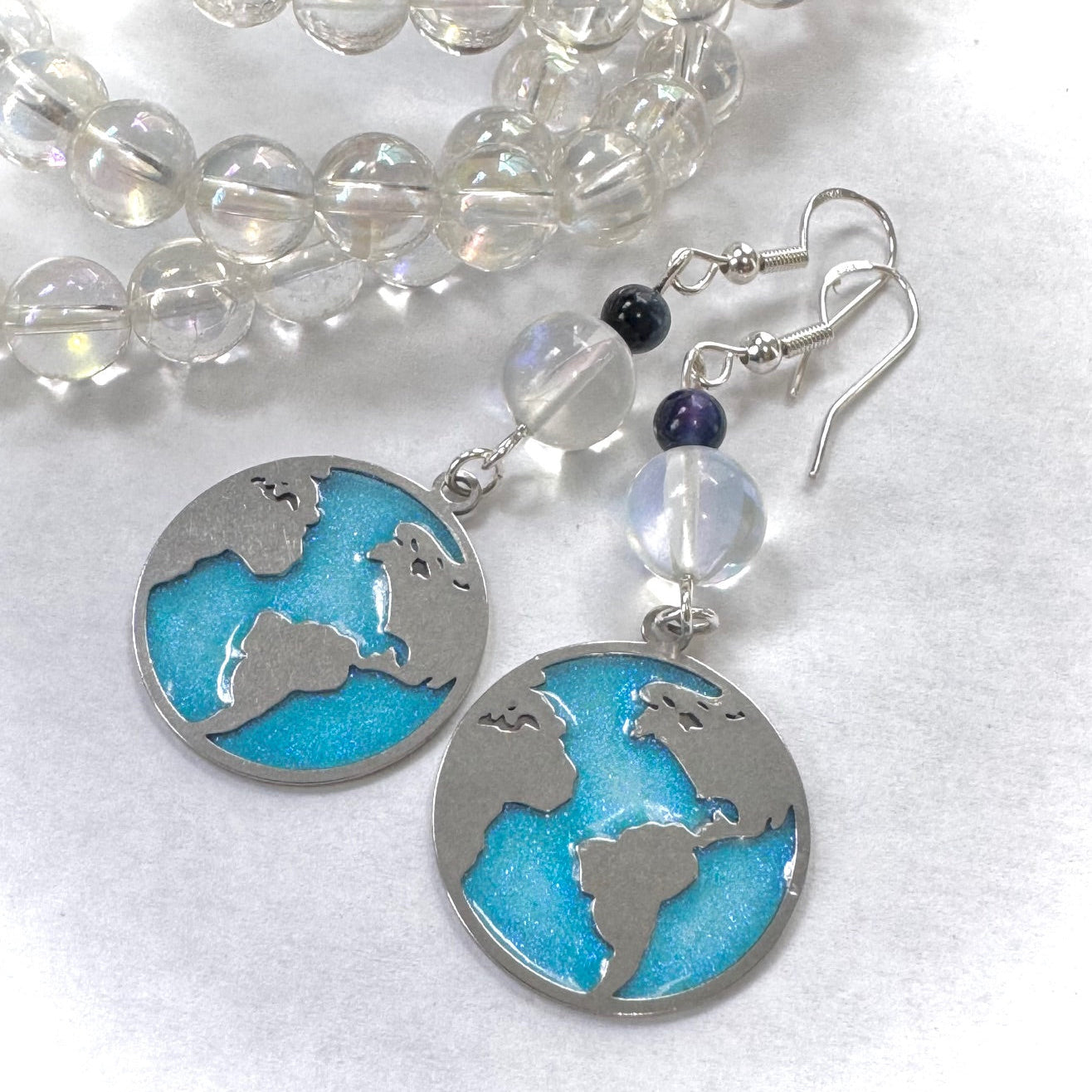Blue Planet Mother Earth Earrings