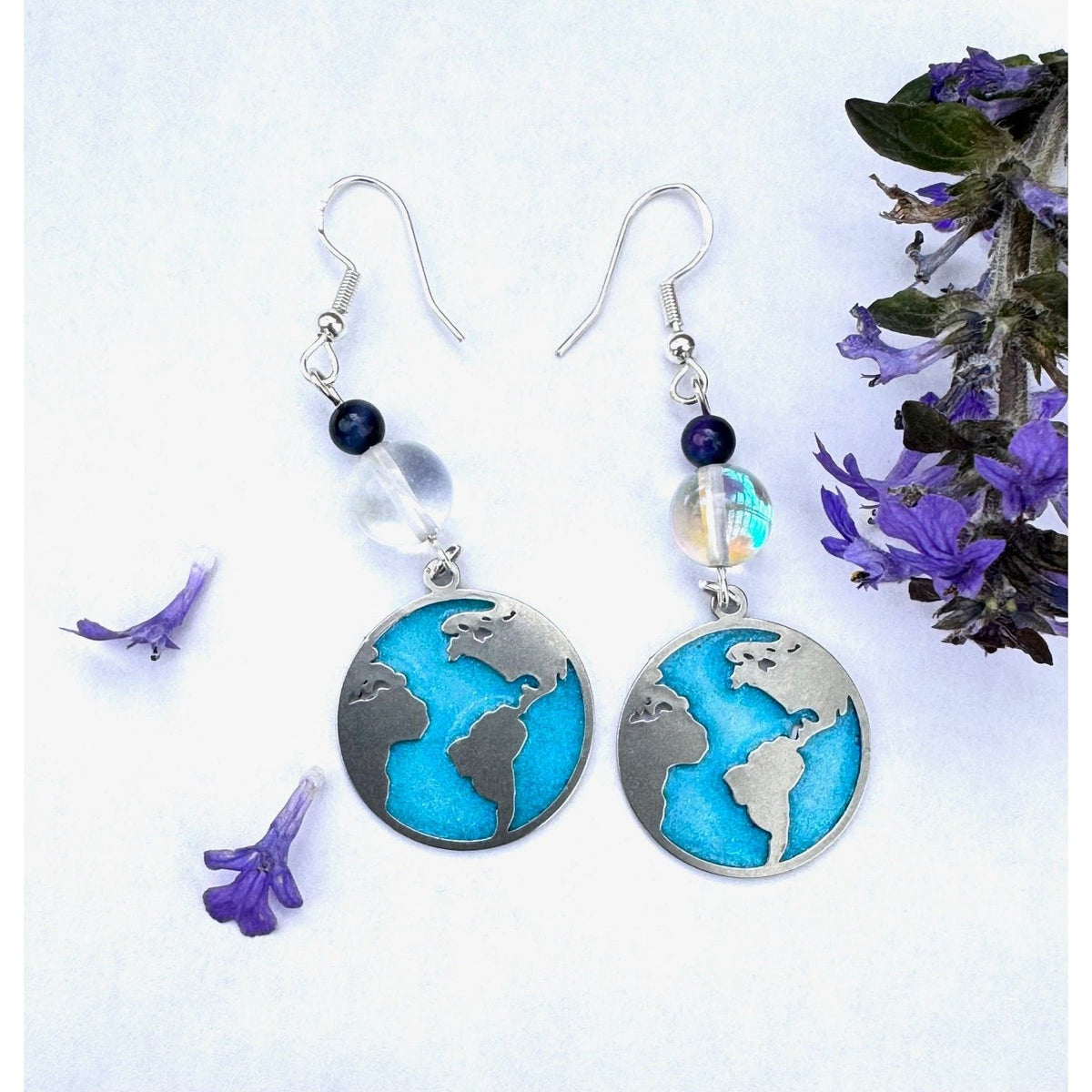Blue Planet Mother Earth Earrings