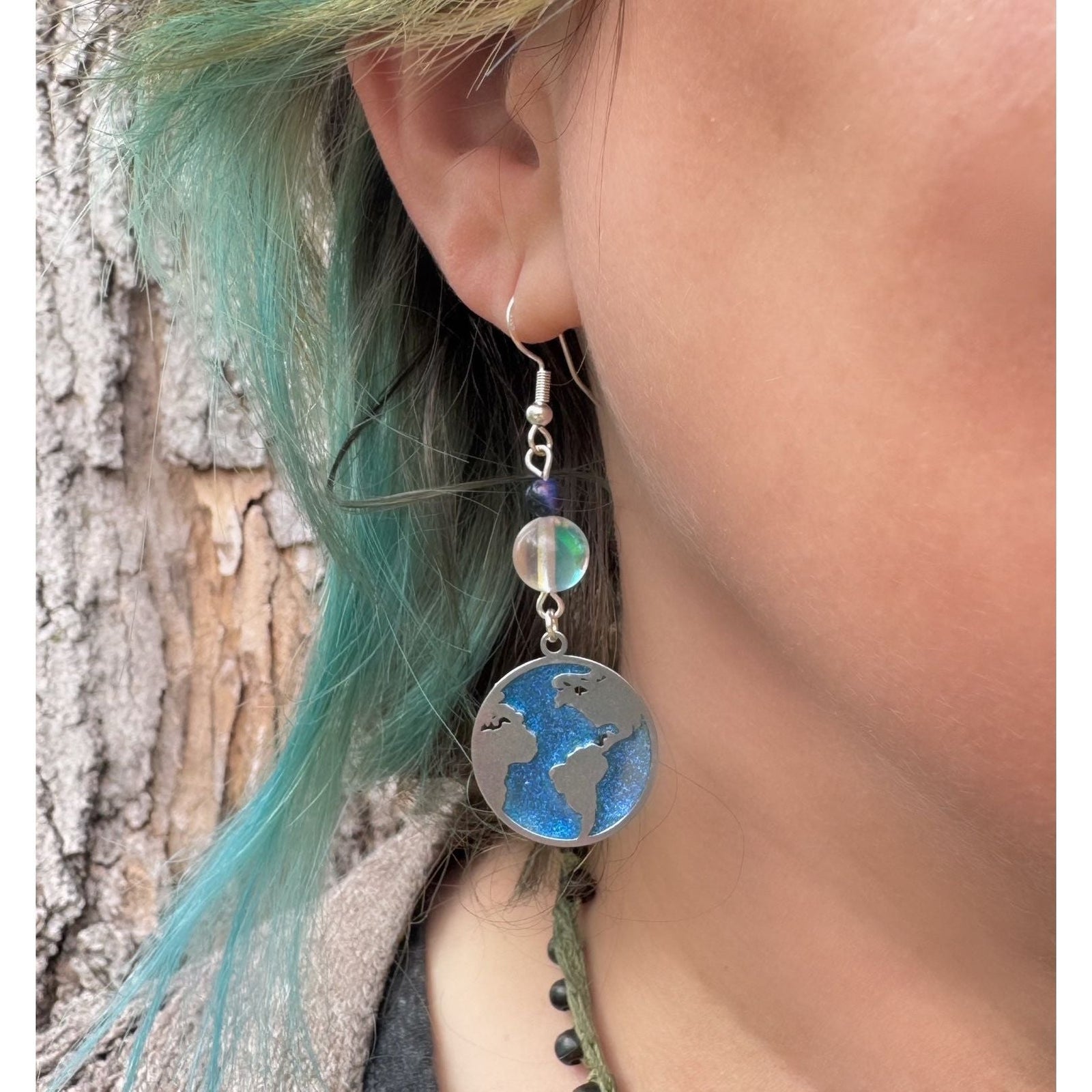 Blue Planet Mother Earth Earrings