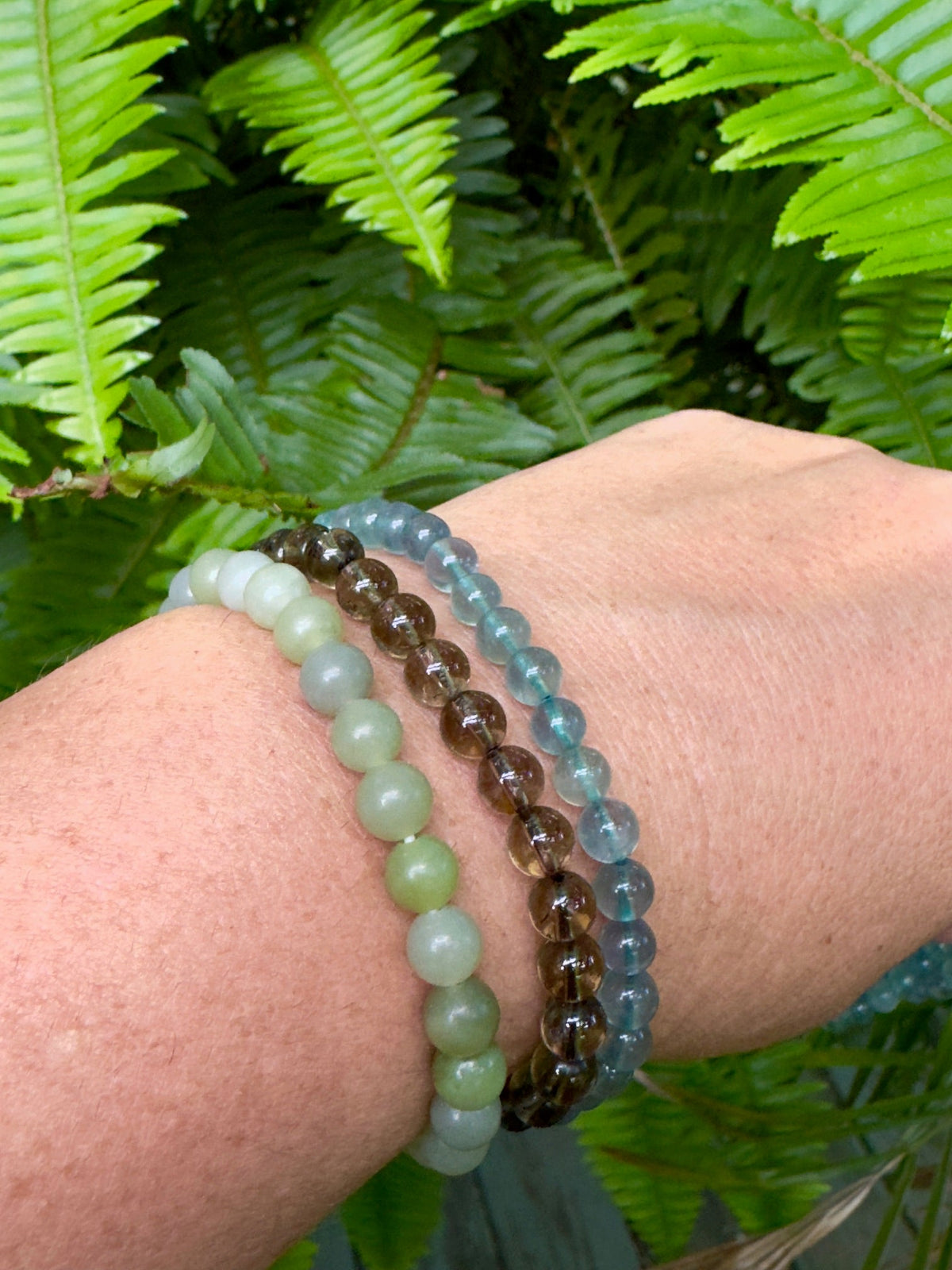 Blue Fluorite Stretch Gemstone Bracelet