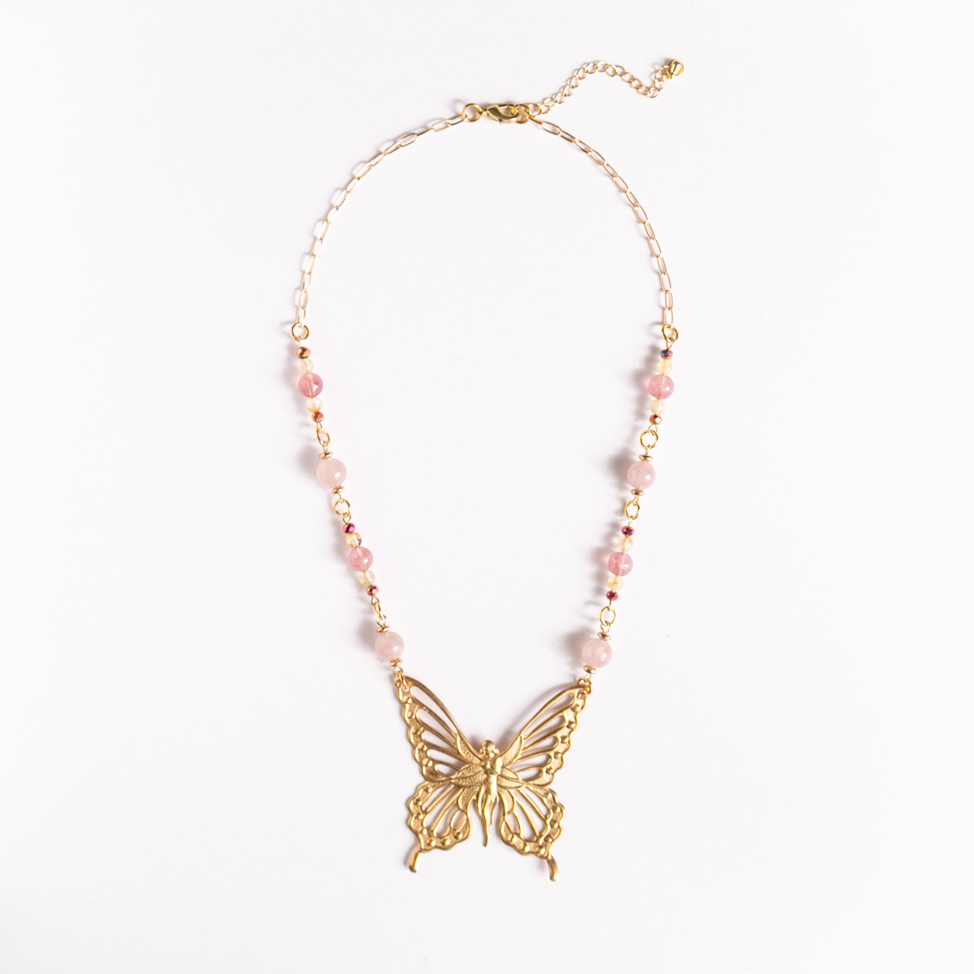 Art Nouveau Butterfly Fairy Necklace