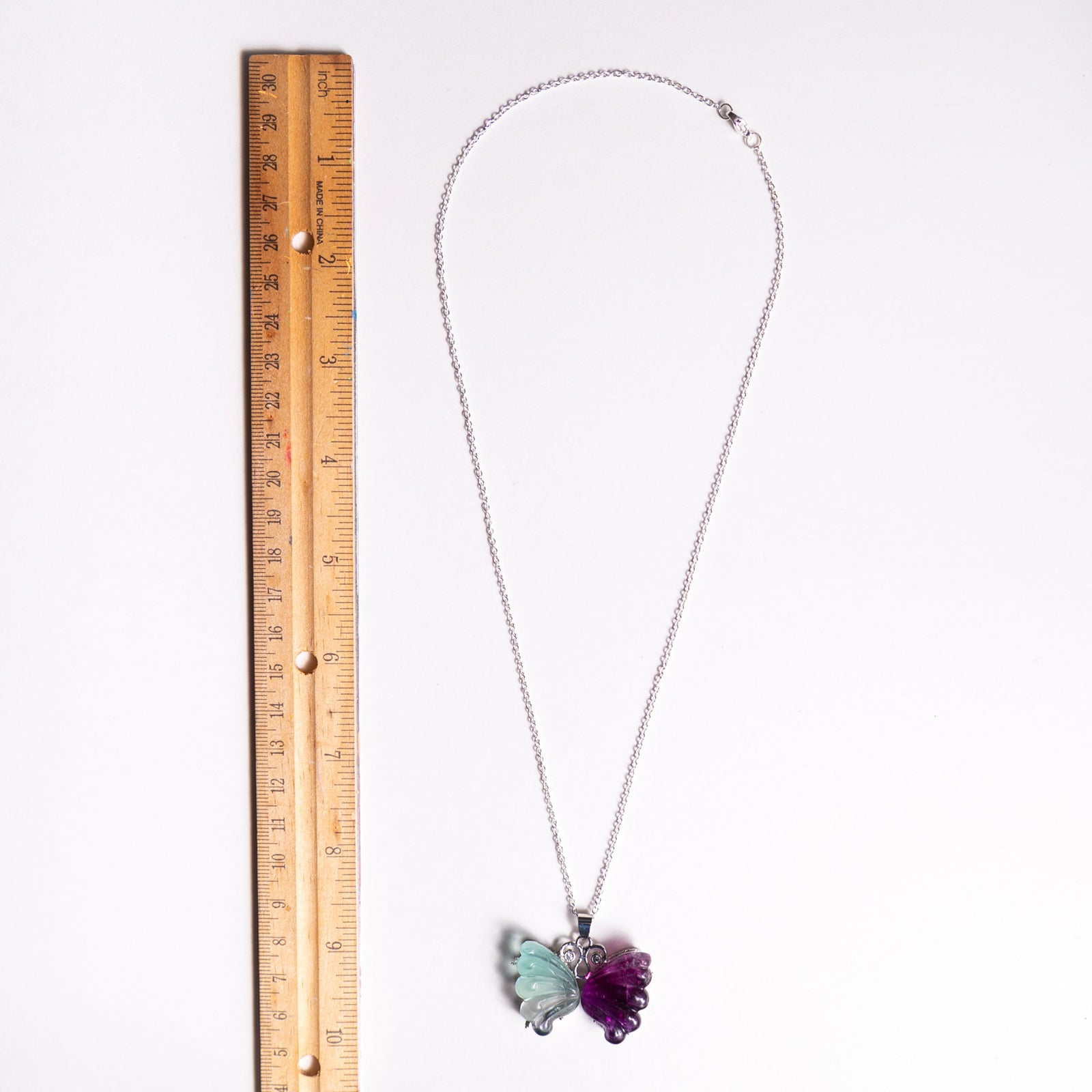 Fluorite Butterfly Necklace
