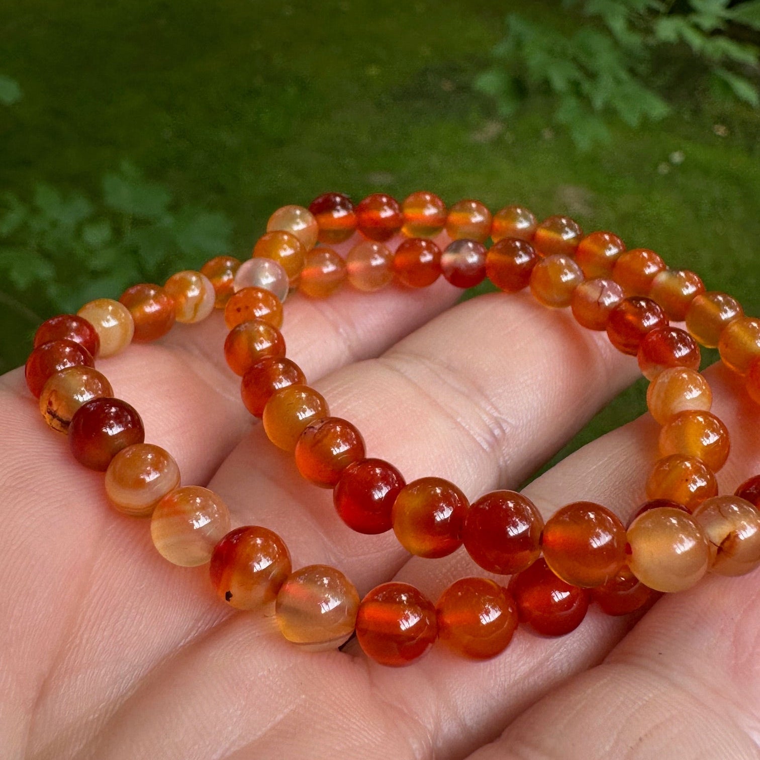 Carnelian Gemstone Stretch Bracelet
