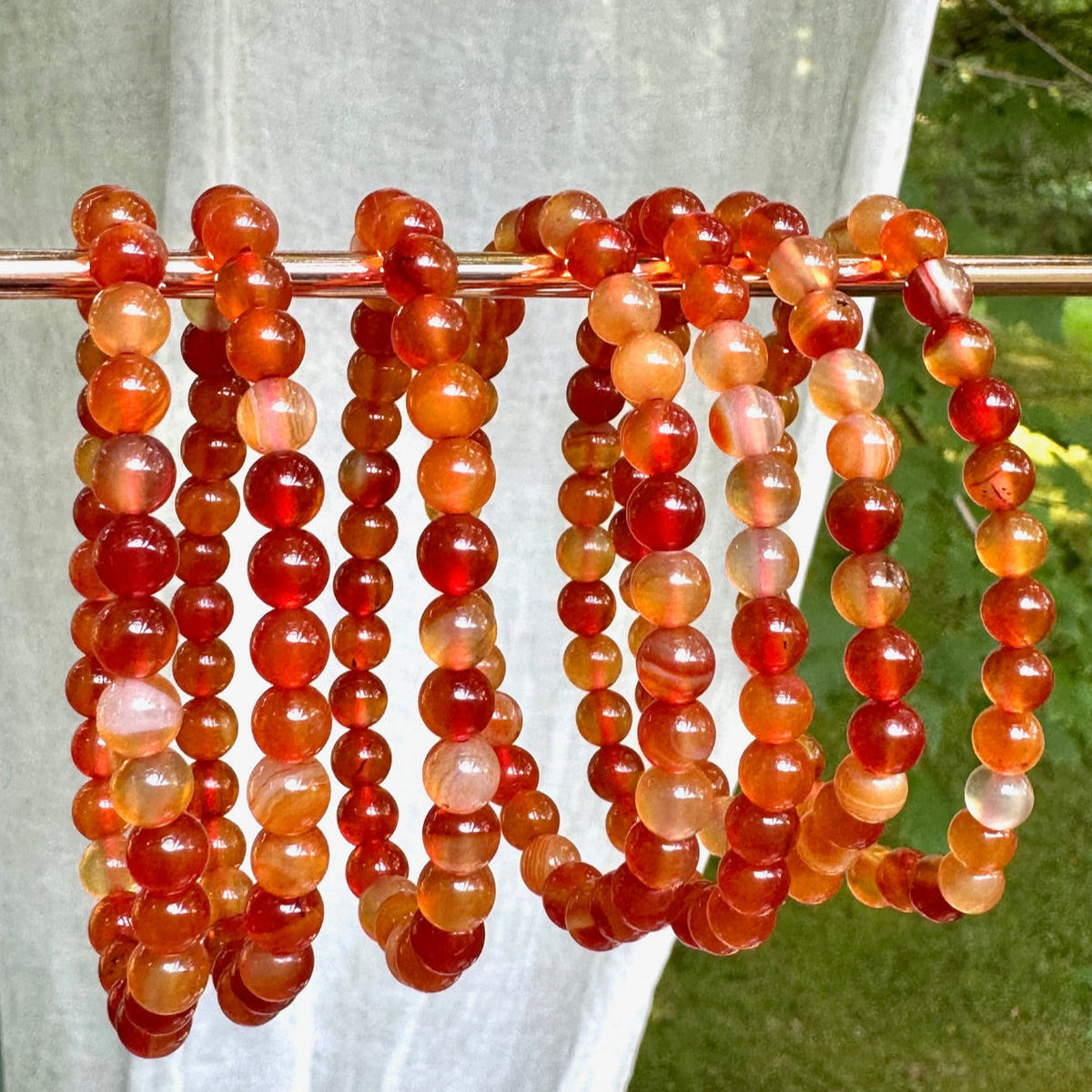 Carnelian Gemstone Stretch Bracelet