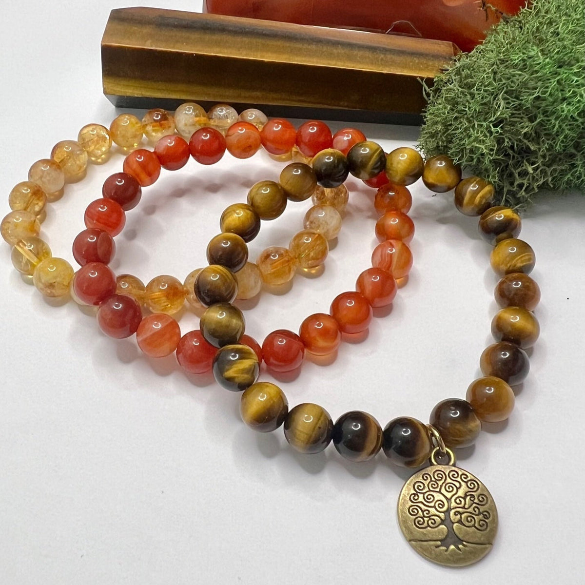 Earth Energy Gemstone Bracelets - 8mm Gemstones
